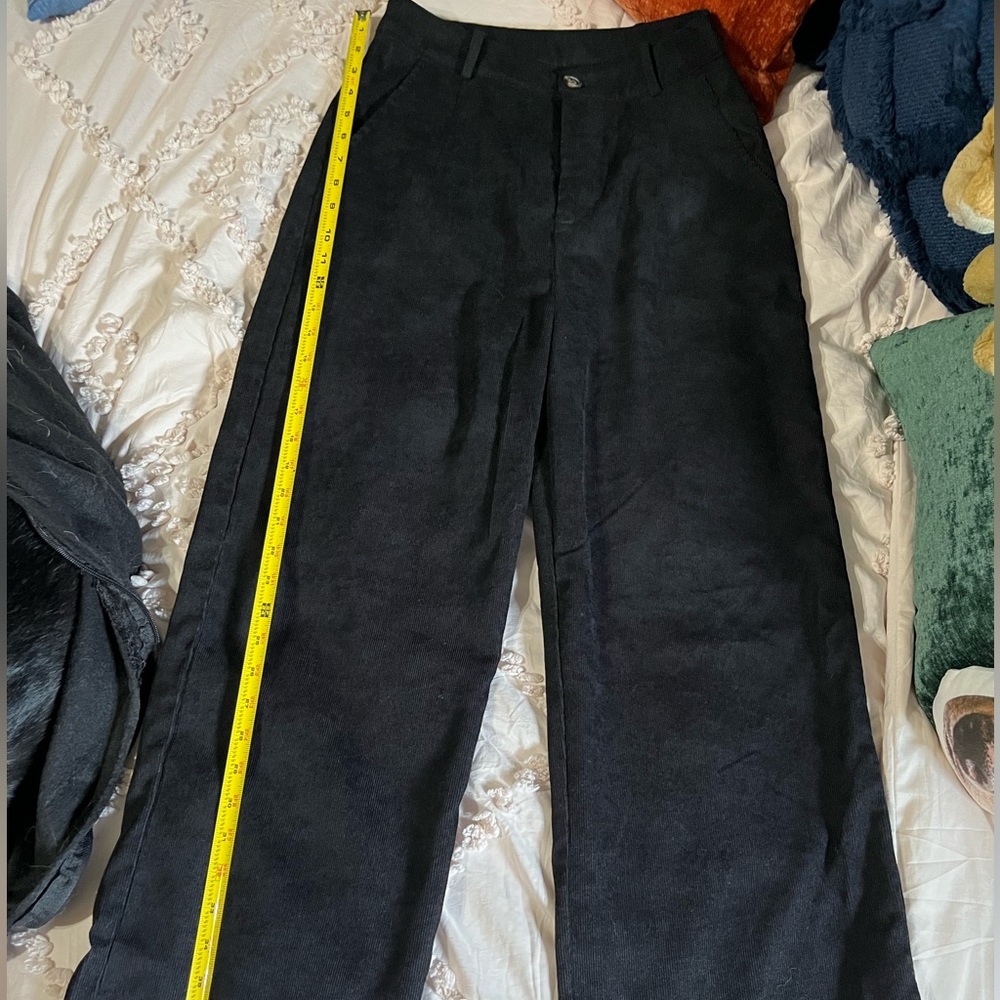 Black Cordaroy flare denim